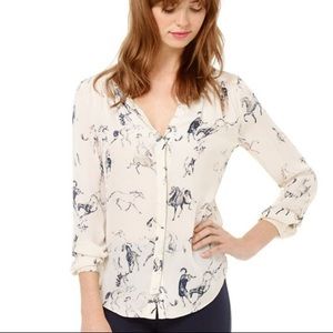 Aritizia Babaton 100% Silk Blouse in Ivory - Size S